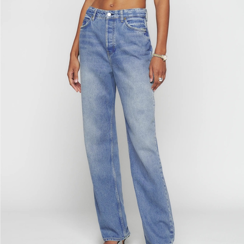 Reformation Preston Baggy High Rise Straight Jeans